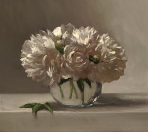 Sarah Lamb - Peonies in Glass Vase 18x16