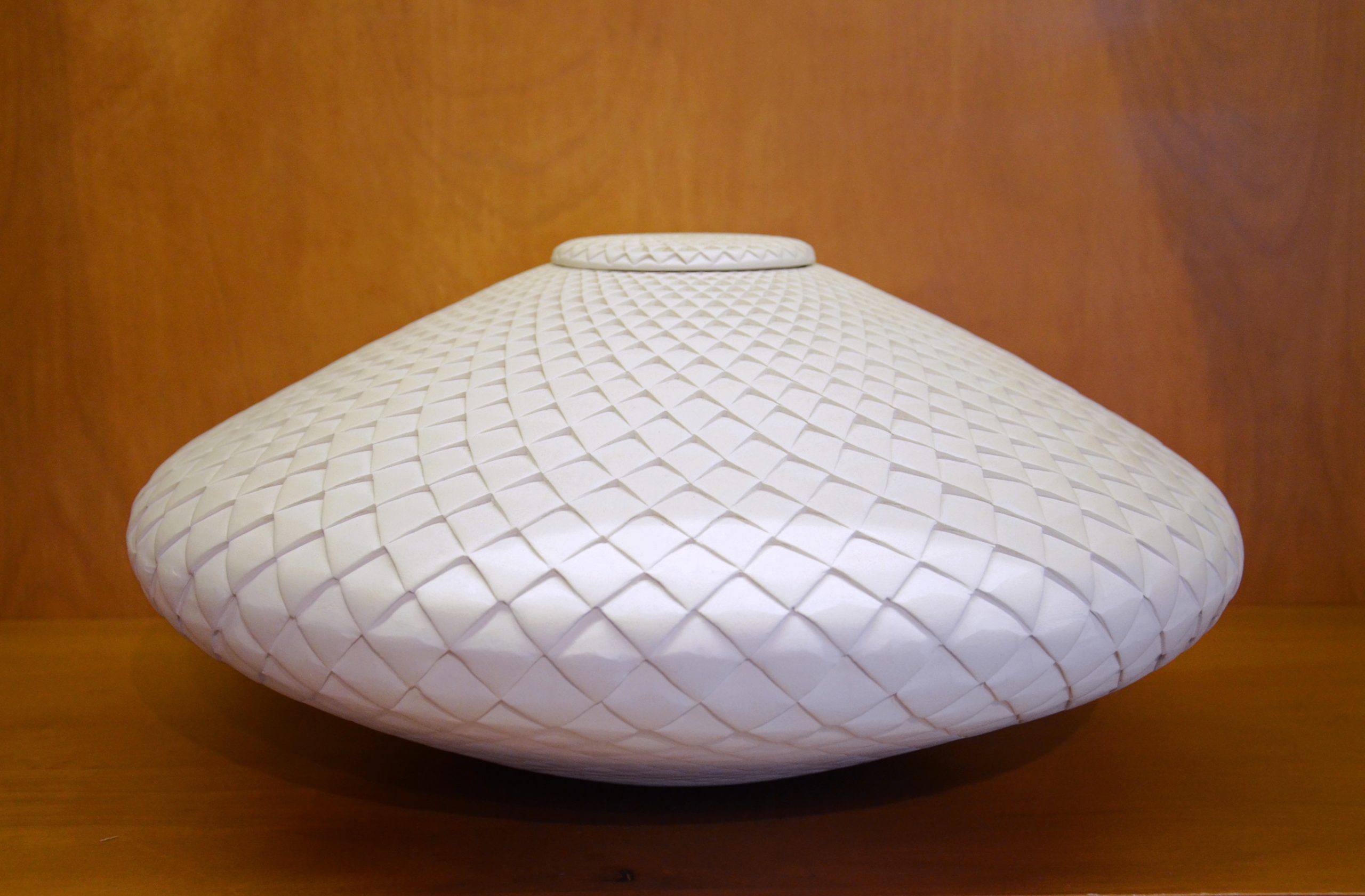 Michael Wisner - (9) Lidded White Pinecone