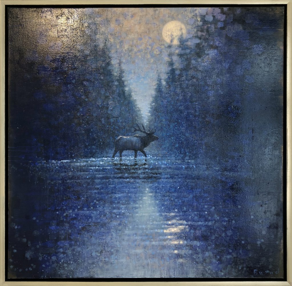 Ewoud de Groot, Crossing Elk Nocturne art