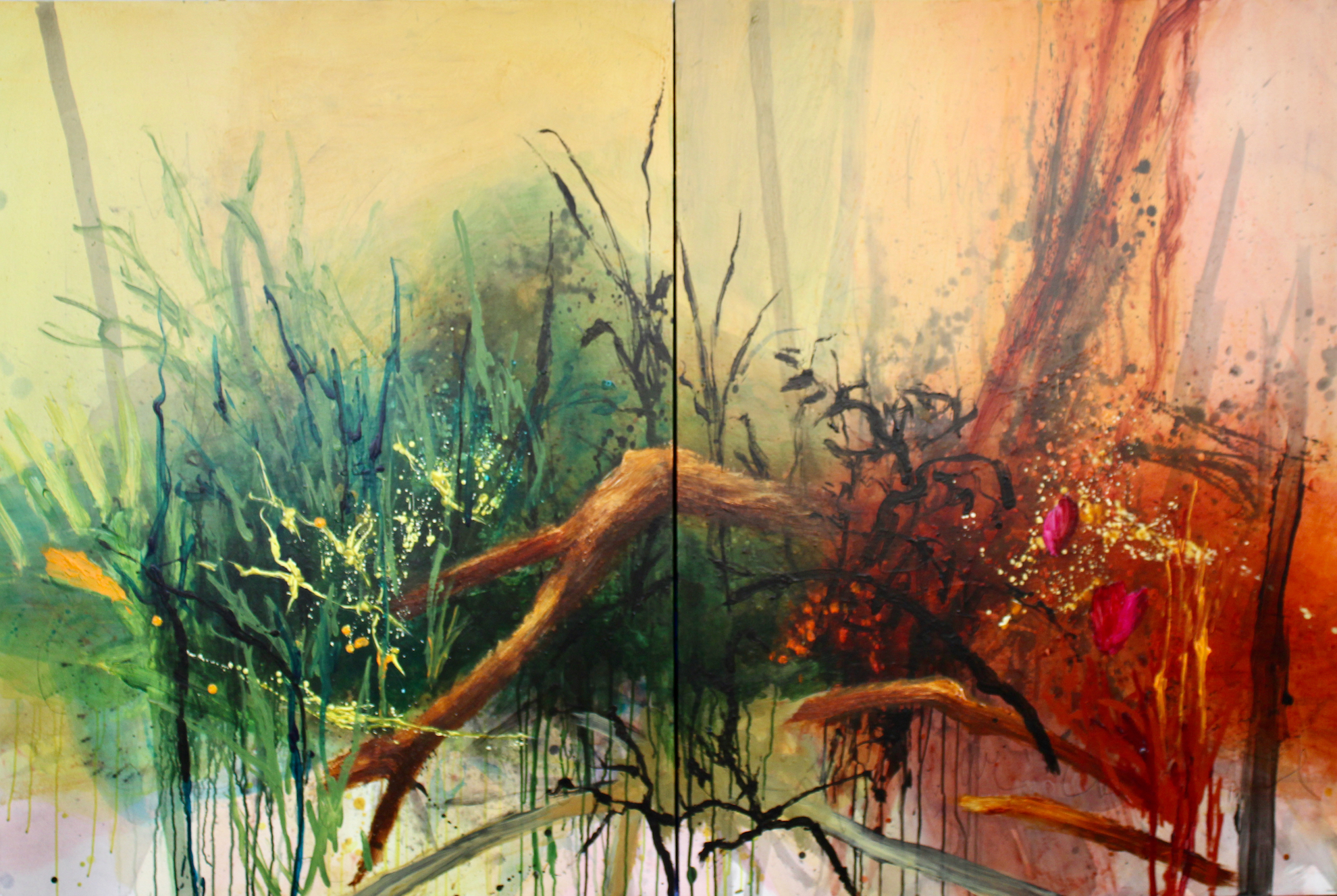 Allison Stewart - Mountain Canto 8 (diptych)