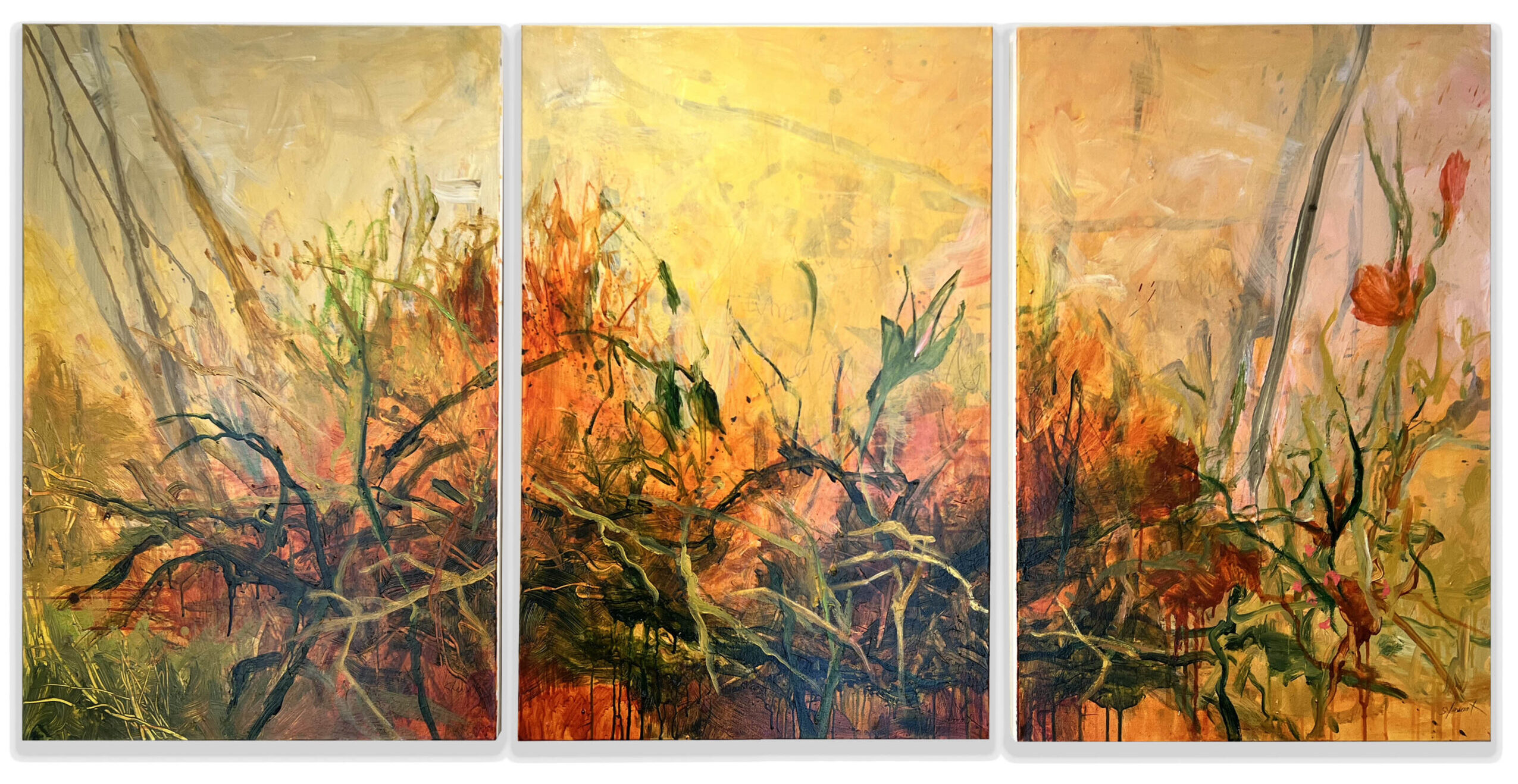 Allison Stewart - Mountain Canto 5, Triptych