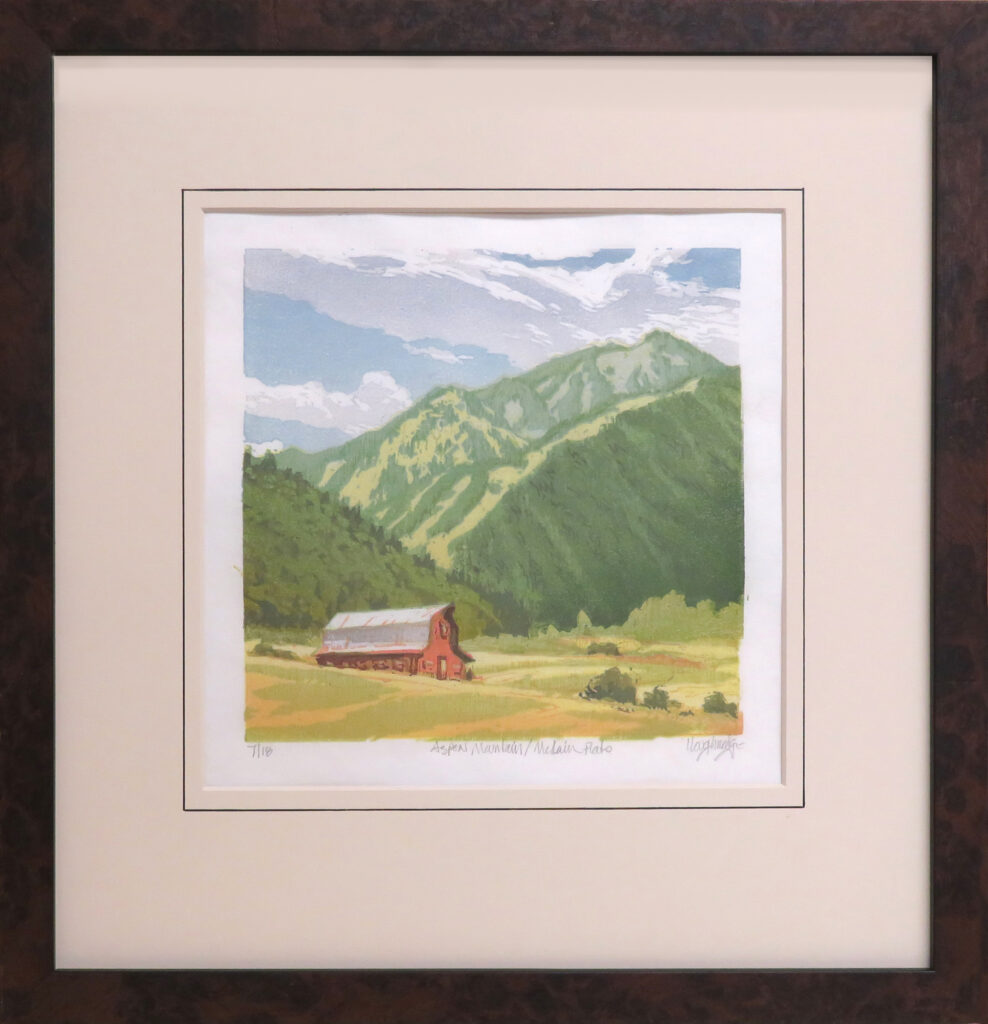 Leon Loughridge, Aspen Mountain from McLain Flats 5/18 art