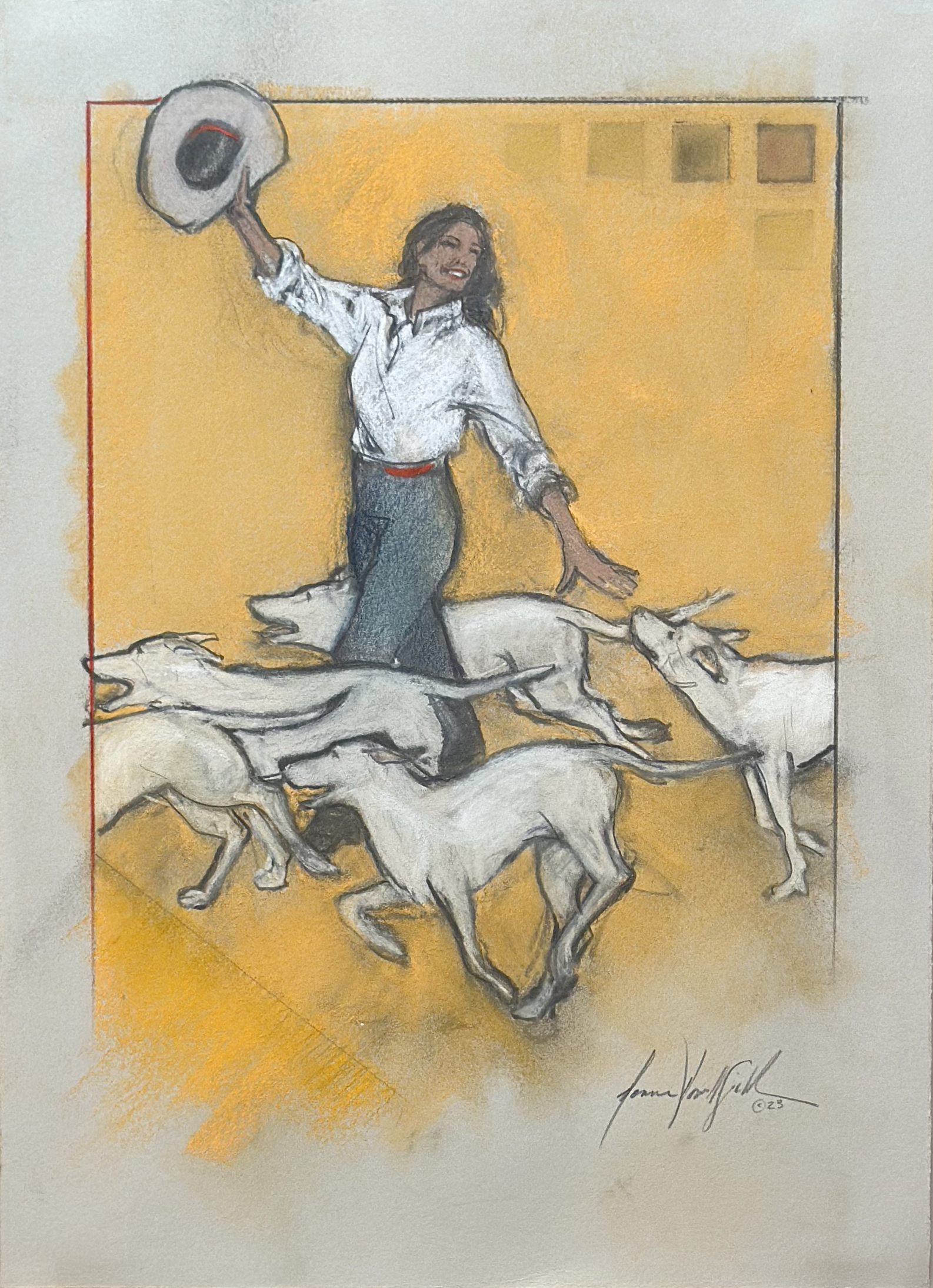 Donna Howell-Sickles - Walking Her Dogs