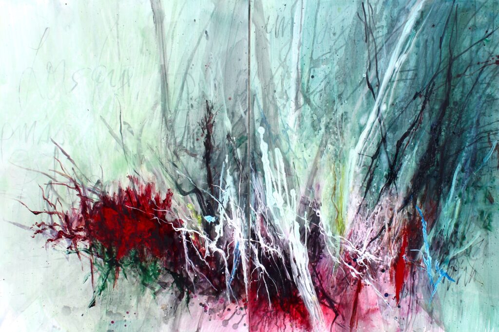 Allison Stewart, Woodlands Waltz (diptych) art