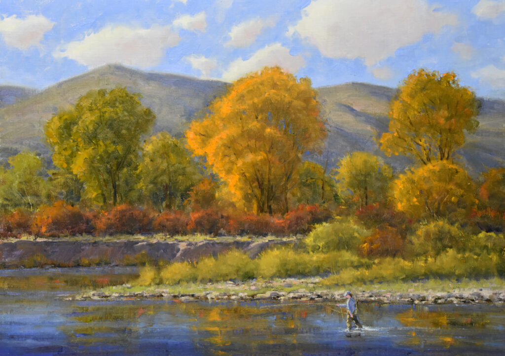 Dan Young, A Golden Day on the River art