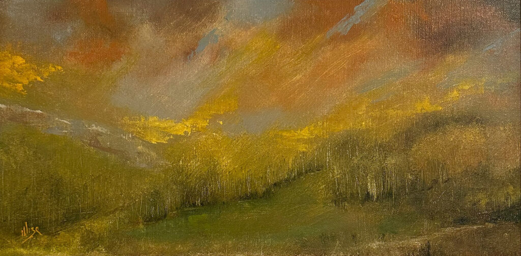 Marie Figge Wise, Golden Cloudy Day art