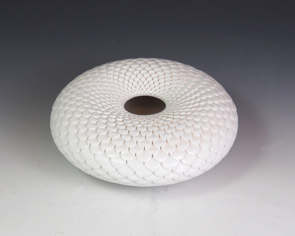 Michael Wisner, White Aspen Urchin, 3 x 7 (355) art