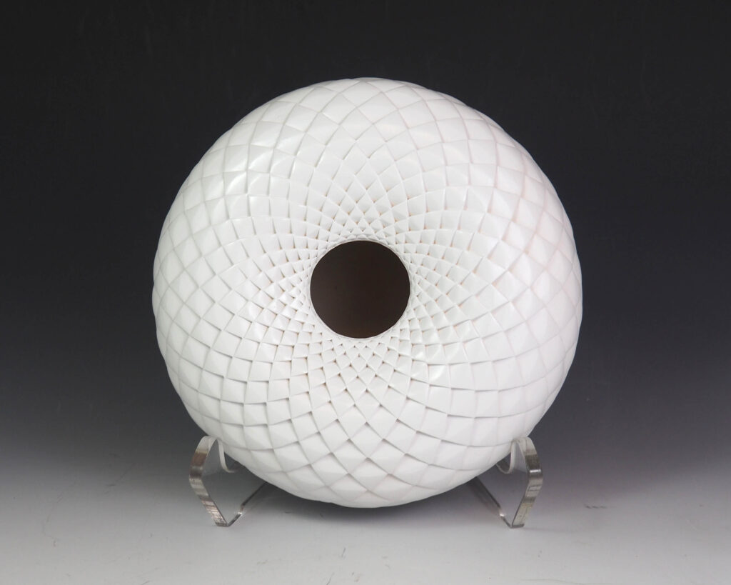 Michael Wisner, White Pinecone Urchin, 4 x 7 (354) art