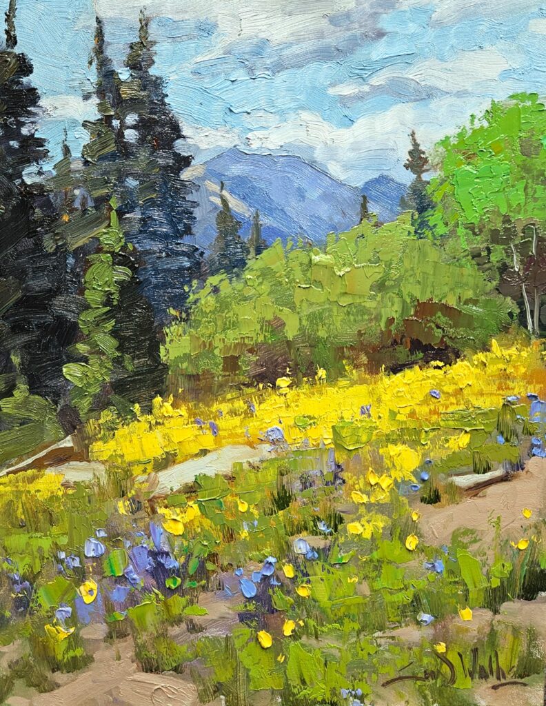 Sean Wallis, Aspen Mountain Flowers art