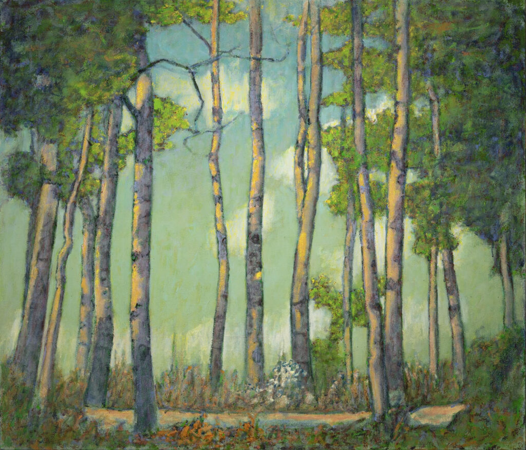 Rick Stevens, View of Sky Through Aspens art