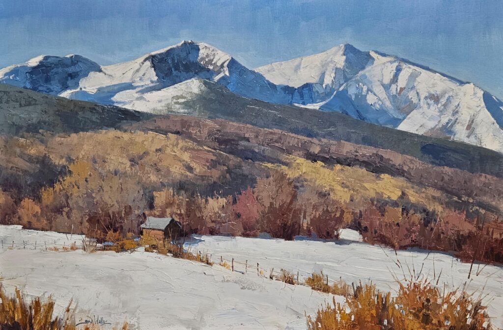 Sean Wallis, Winter Settles Beneath Sopris art