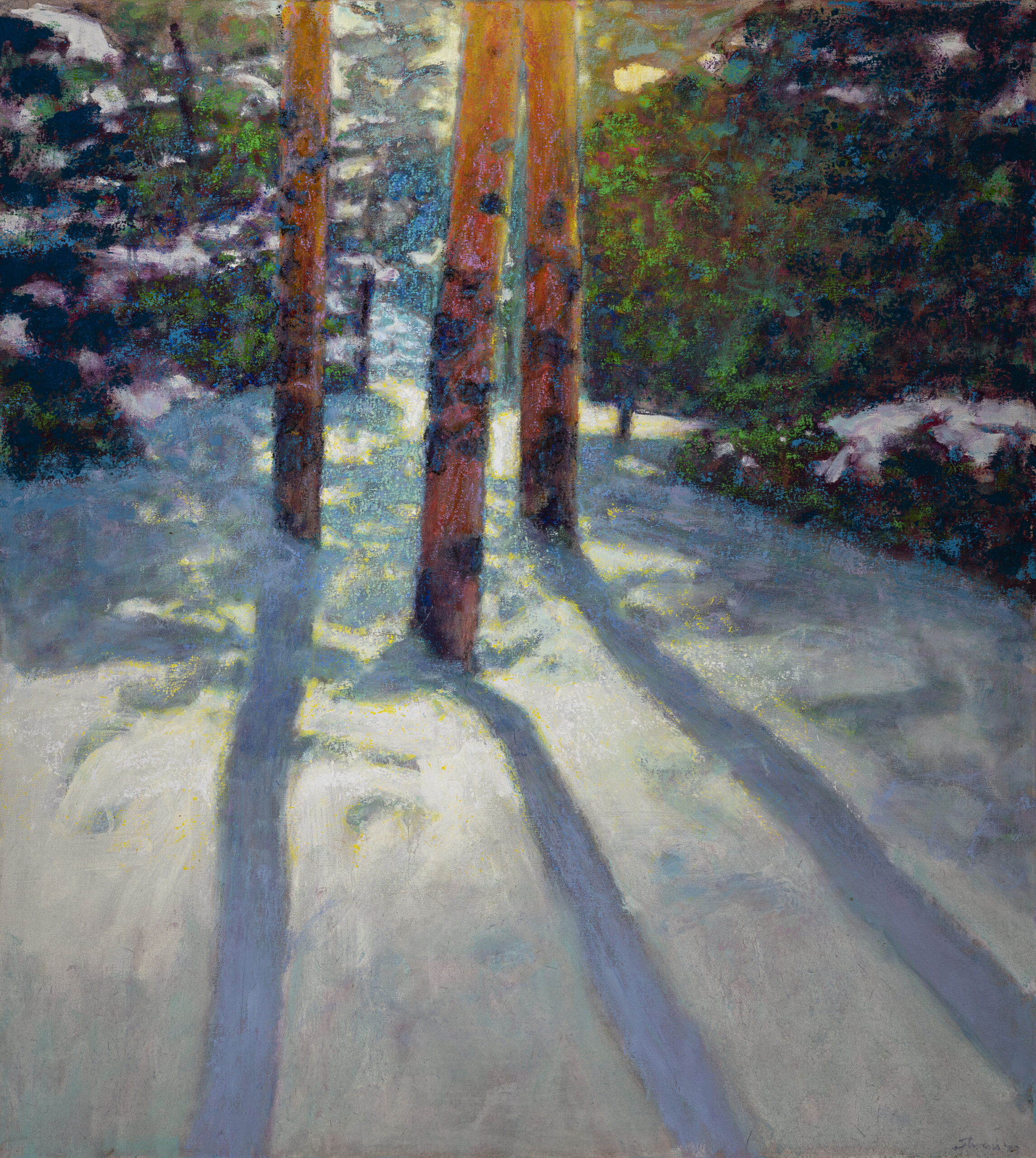 Rick Stevens - Three Trees in a Snowy Landscape